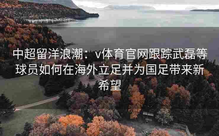 中超留洋浪潮：v体育官网跟踪武磊等球员如何在海外立足并为国足带来新希望