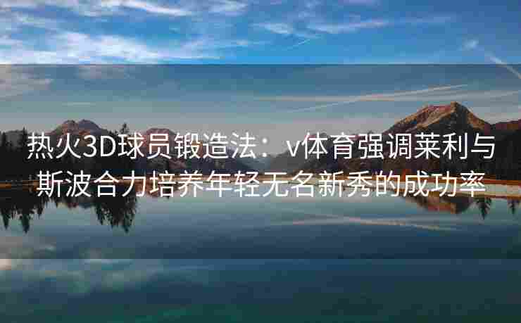 热火3D球员锻造法：v体育强调莱利与斯波合力培养年轻无名新秀的成功率